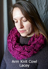 Arm Knit Lacey Cowl