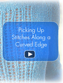 How to Video - Picking Up Stitches Along a Curved Edge